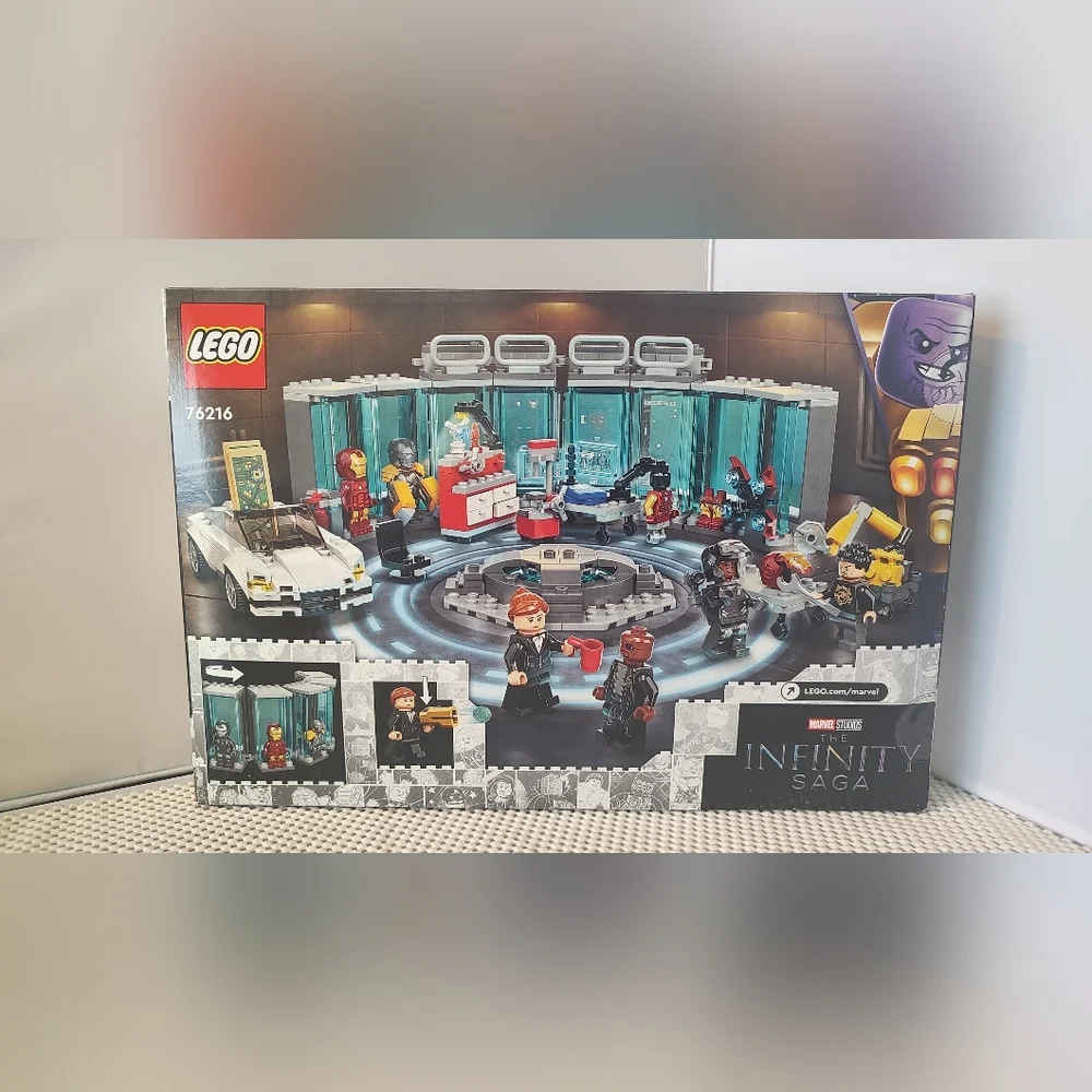 Lego 76216 Iron Man Armory The Infinity Saga Marvel Studios Building Toy NWT